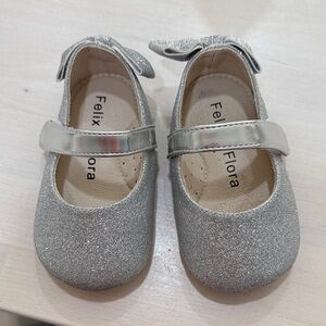 Silver Glitter Kids Shoes